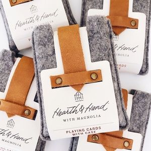 Hearth & Hand Striped Playing Cards w/ Case • Magnolia • Coffee Table Decor